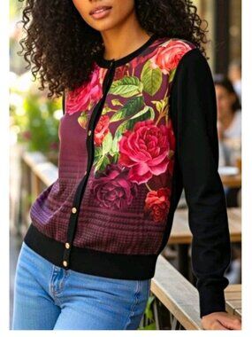 Ted baker Teeah juxtapose rose lightweight cardigan
